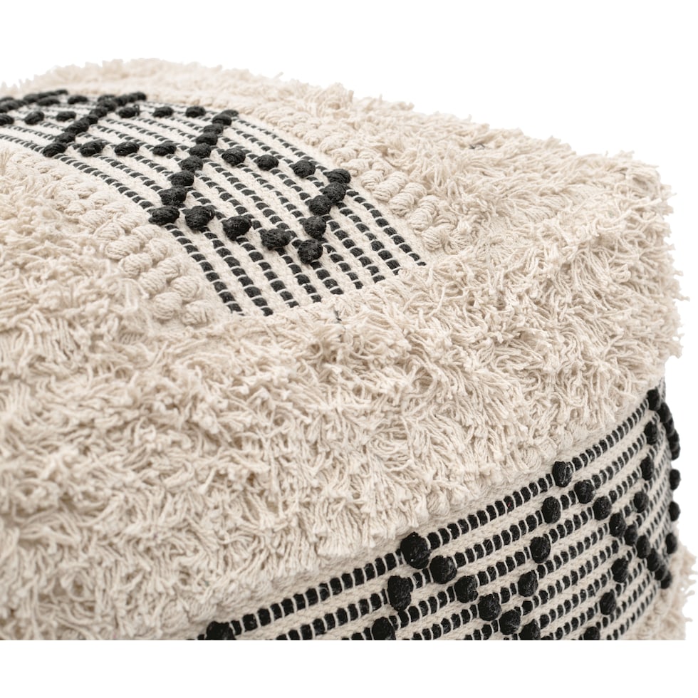 eastview beige black ottoman   