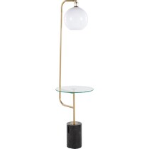 eastview gold white floor lamp   