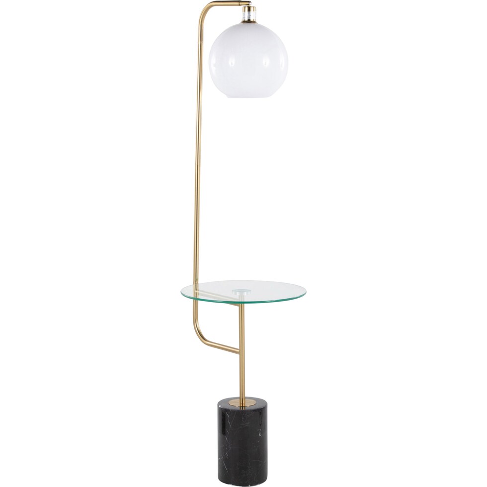 eastview gold white floor lamp   