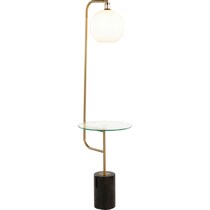 eastview gold white floor lamp   
