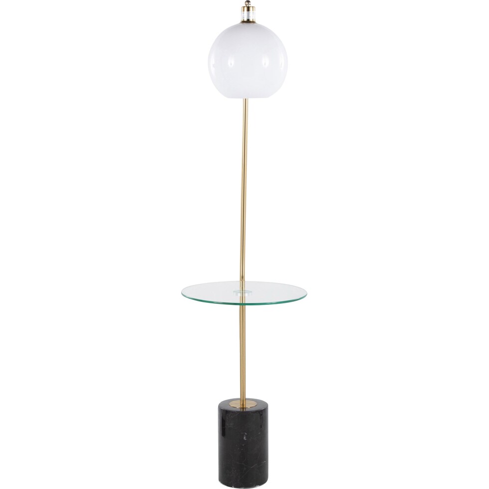 eastview gold white floor lamp   