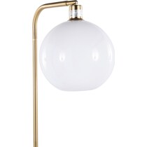 eastview gold white floor lamp   