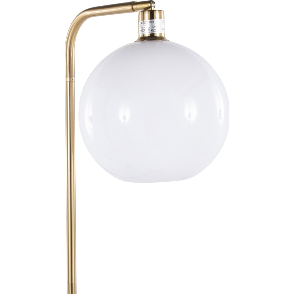 eastview gold white floor lamp   