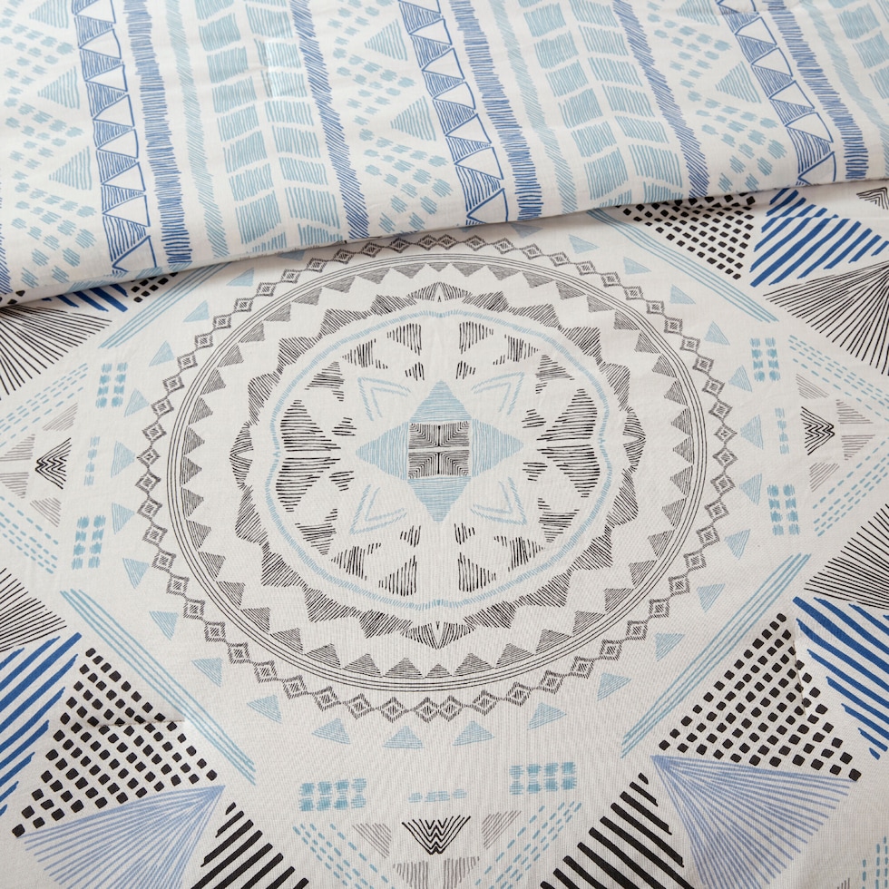 eastyn blue full queen bedding set   