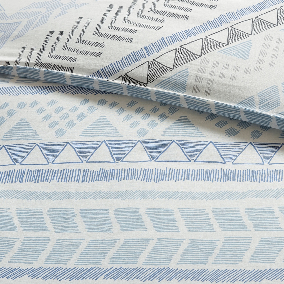 eastyn blue full queen bedding set   