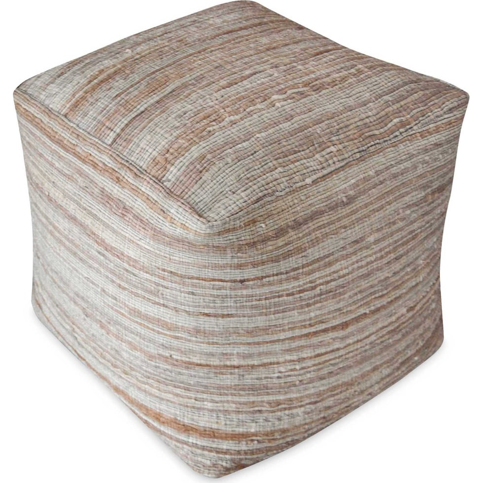 ecco light brown pouf   
