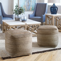 ecco light brown pouf   