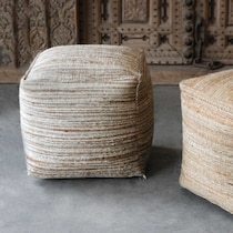 ecco light brown pouf   