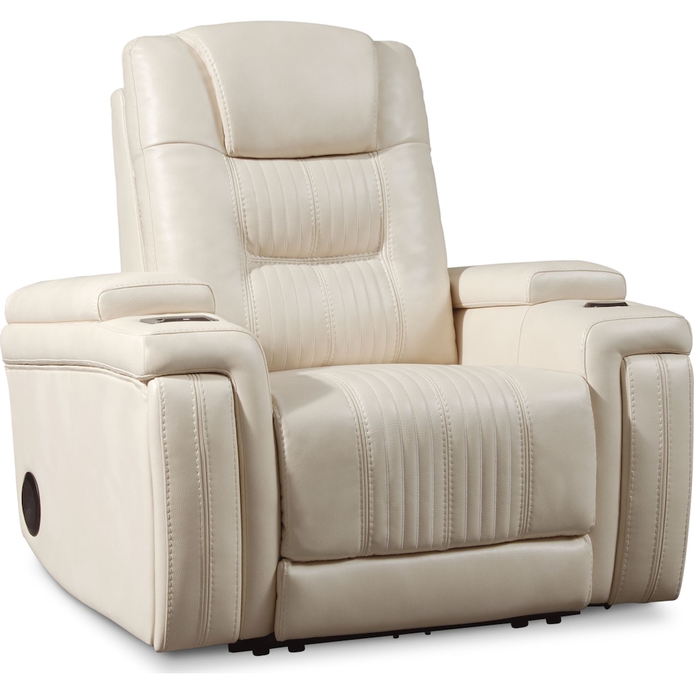 echo white power recliner   