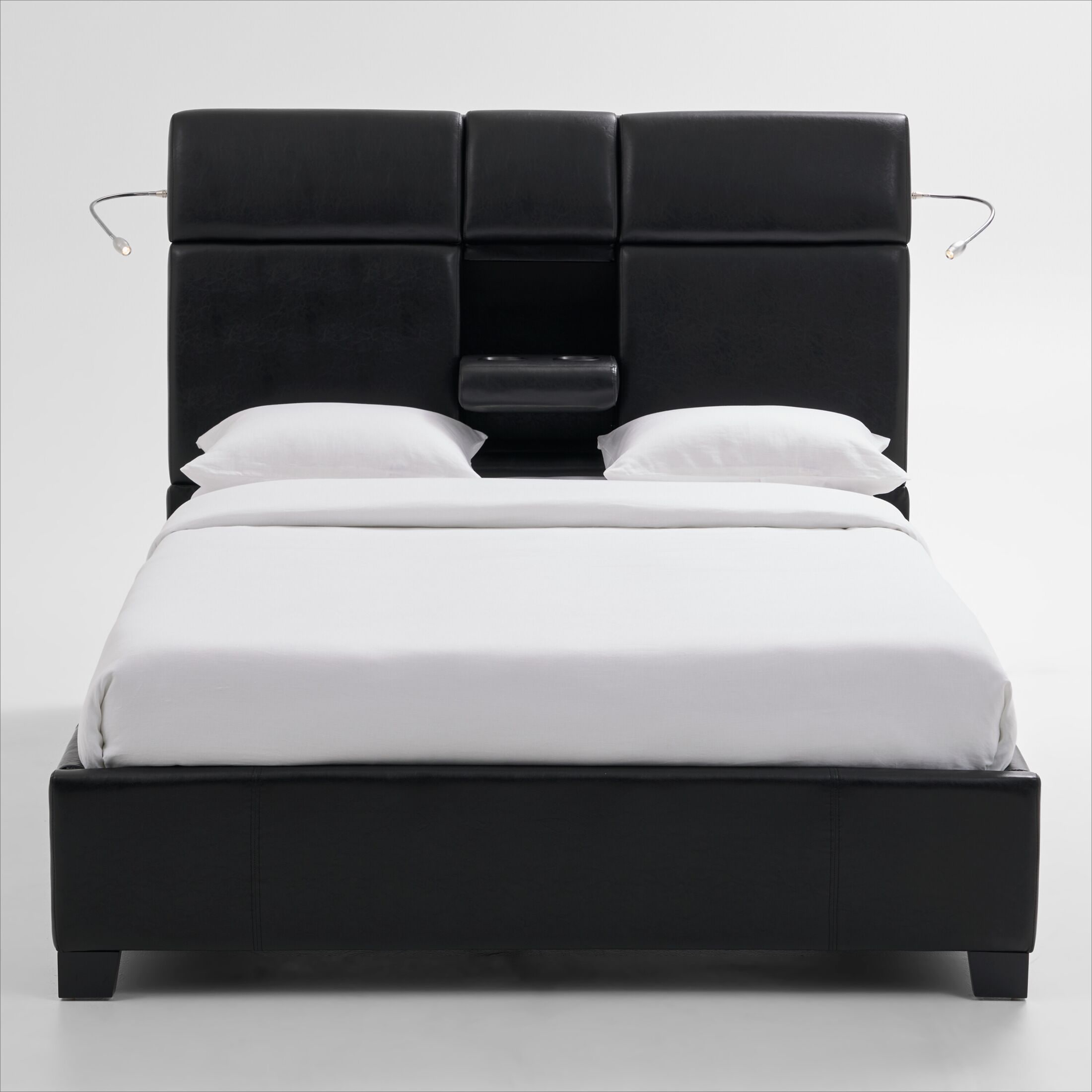 BBBさま専用 Eclipse Upholstered Queen Bed with Bluetooth® Speakers