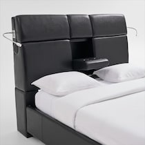 eclipse black queen bed   