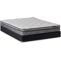 eden white queen mattress split foundation set   