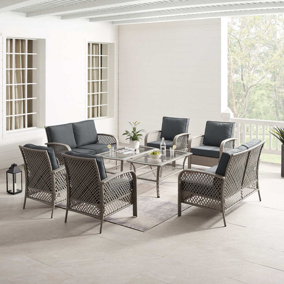 edenton gray outdoor loveseat set   