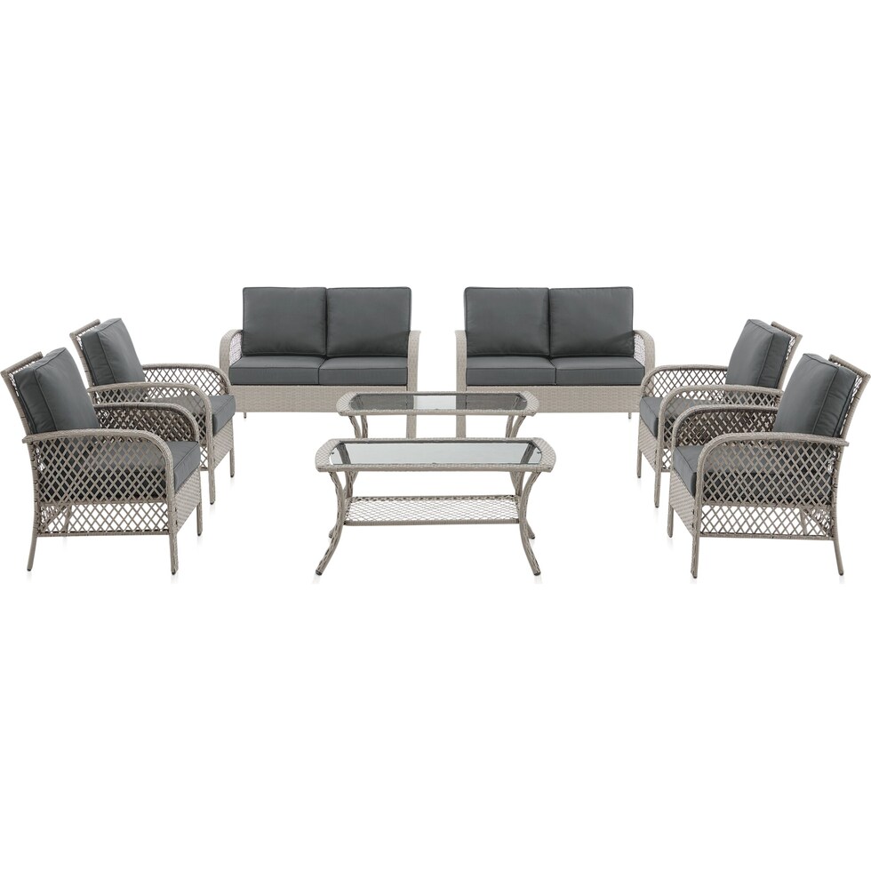 edenton gray outdoor loveseat set   