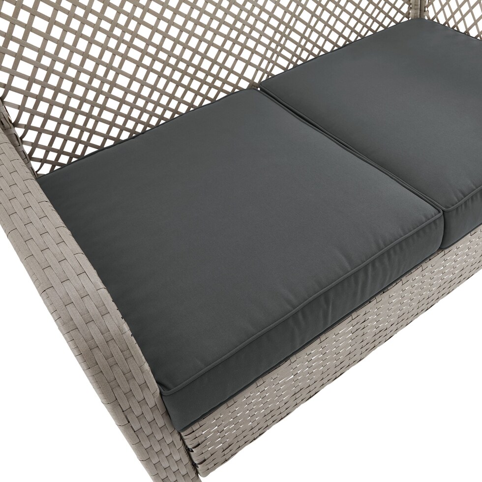 edenton gray outdoor loveseat set   