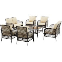 edenton light brown outdoor loveseat set   