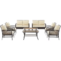 edenton light brown outdoor loveseat set   