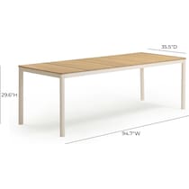 edgartown light brown outdoor dining table   