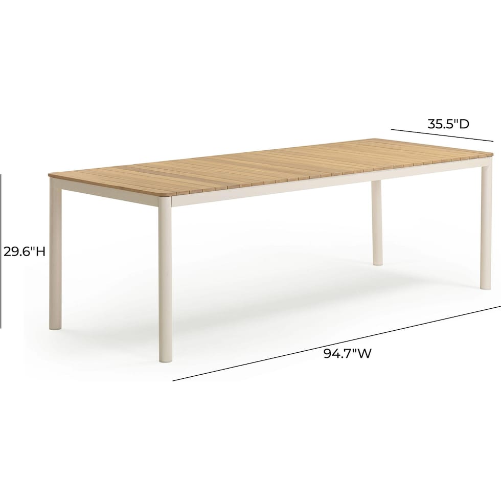 edgartown light brown outdoor dining table   