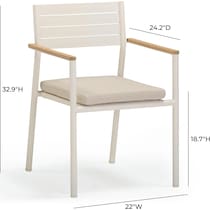 edgartown white outdoor chair   