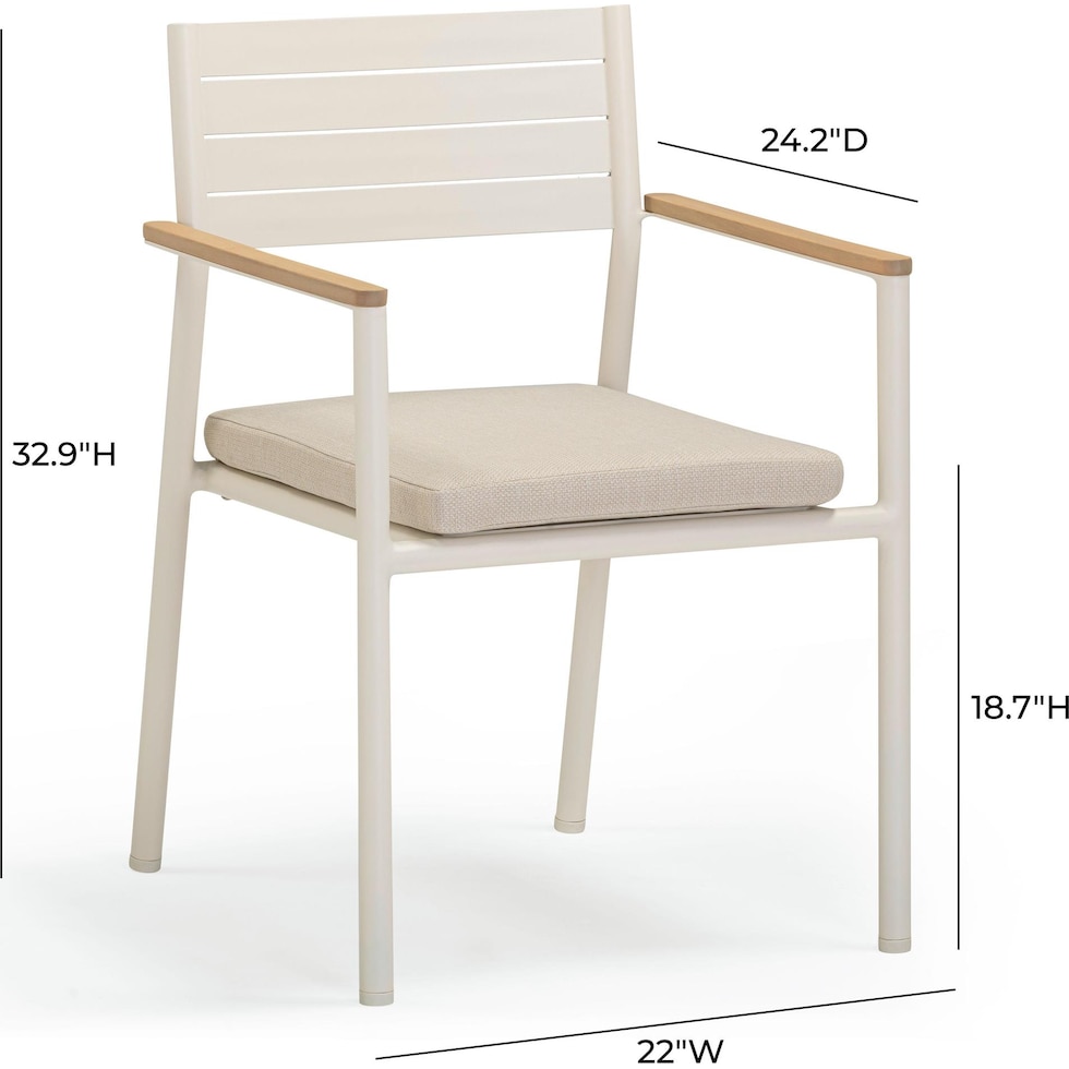 edgartown white outdoor chair   