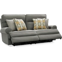 edgehill gray  pc power reclining sofa   
