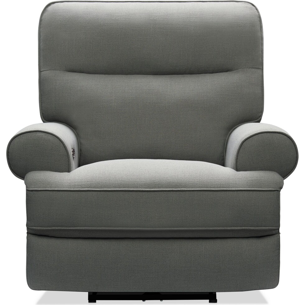 edgehill gray power recliner   