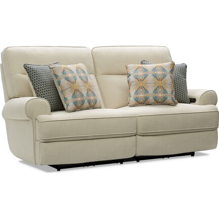 Edgehill 2-Piece Dual-Power Reclining Sofa - Linen