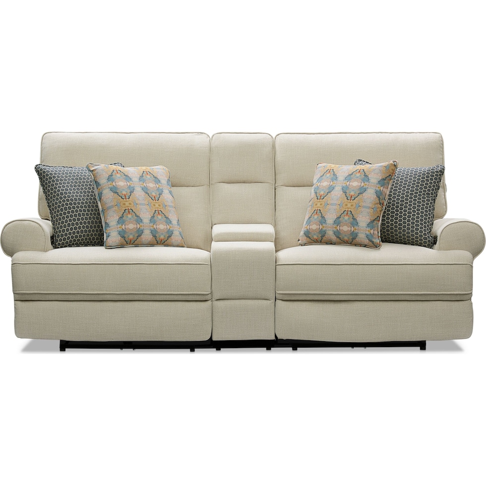 edgehill light brown  pc power reclining sofa   
