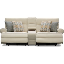 edgehill light brown  pc power reclining sofa   
