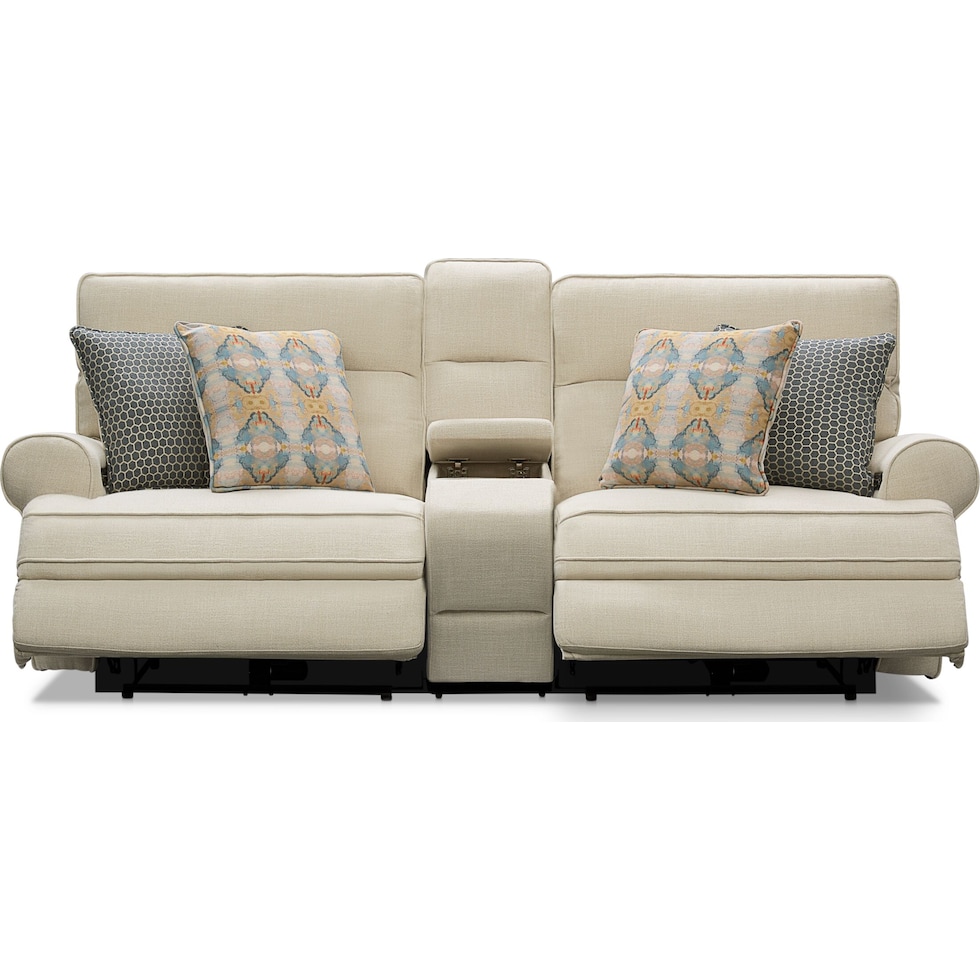 edgehill light brown  pc power reclining sofa   