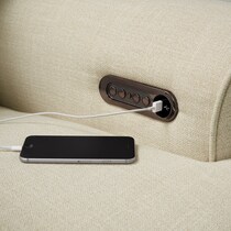 edgehill light brown  pc power reclining sofa   