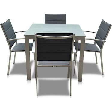 Edgewater Outdoor Square Dining Table and 4 Chairs