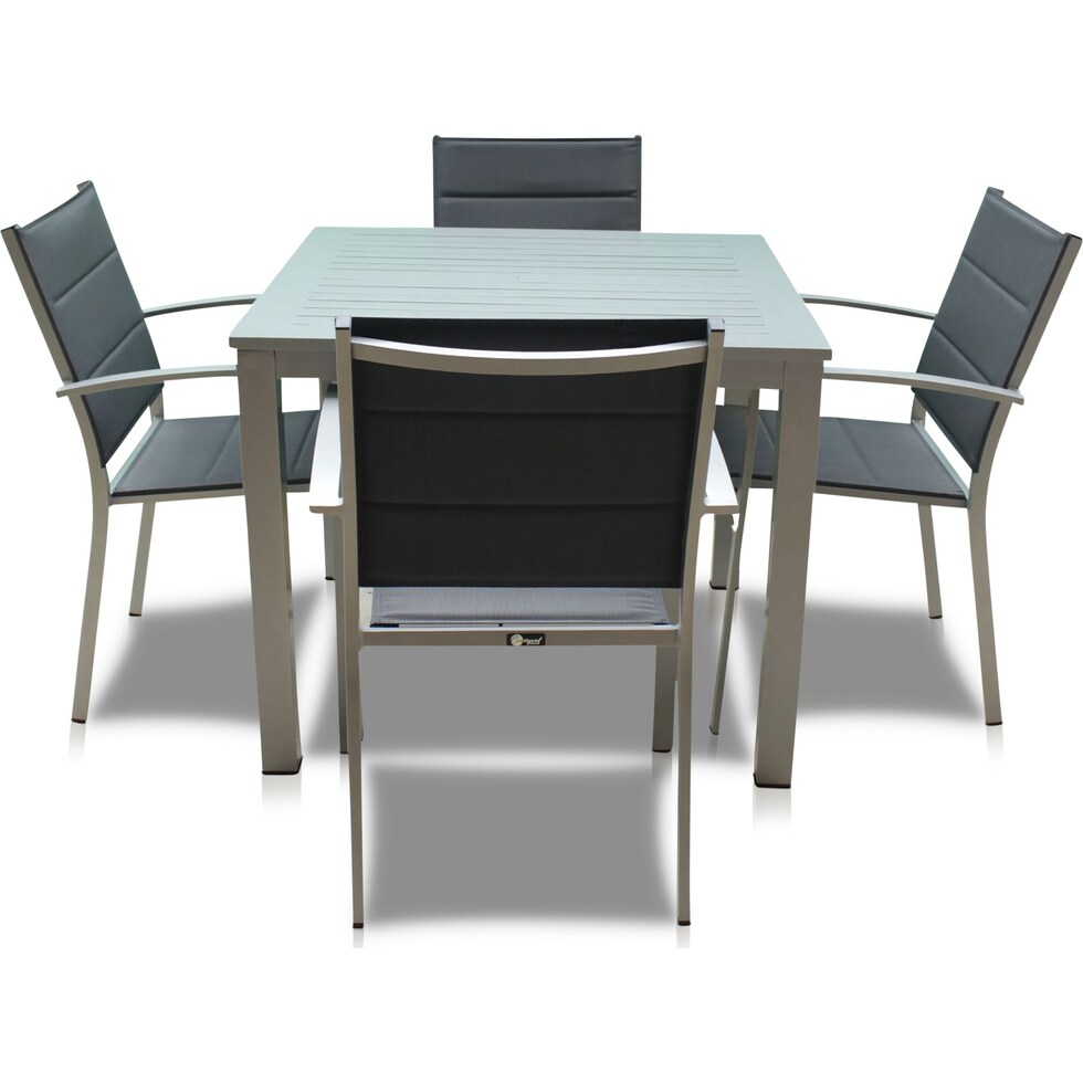 edgewater gray outdoor dinette   