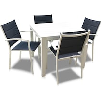 edgewater navy and white outdoor dinette   