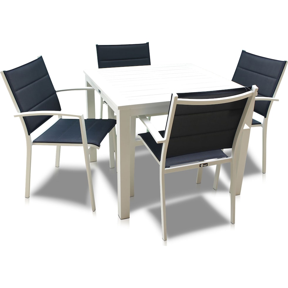 edgewater navy and white outdoor dinette   