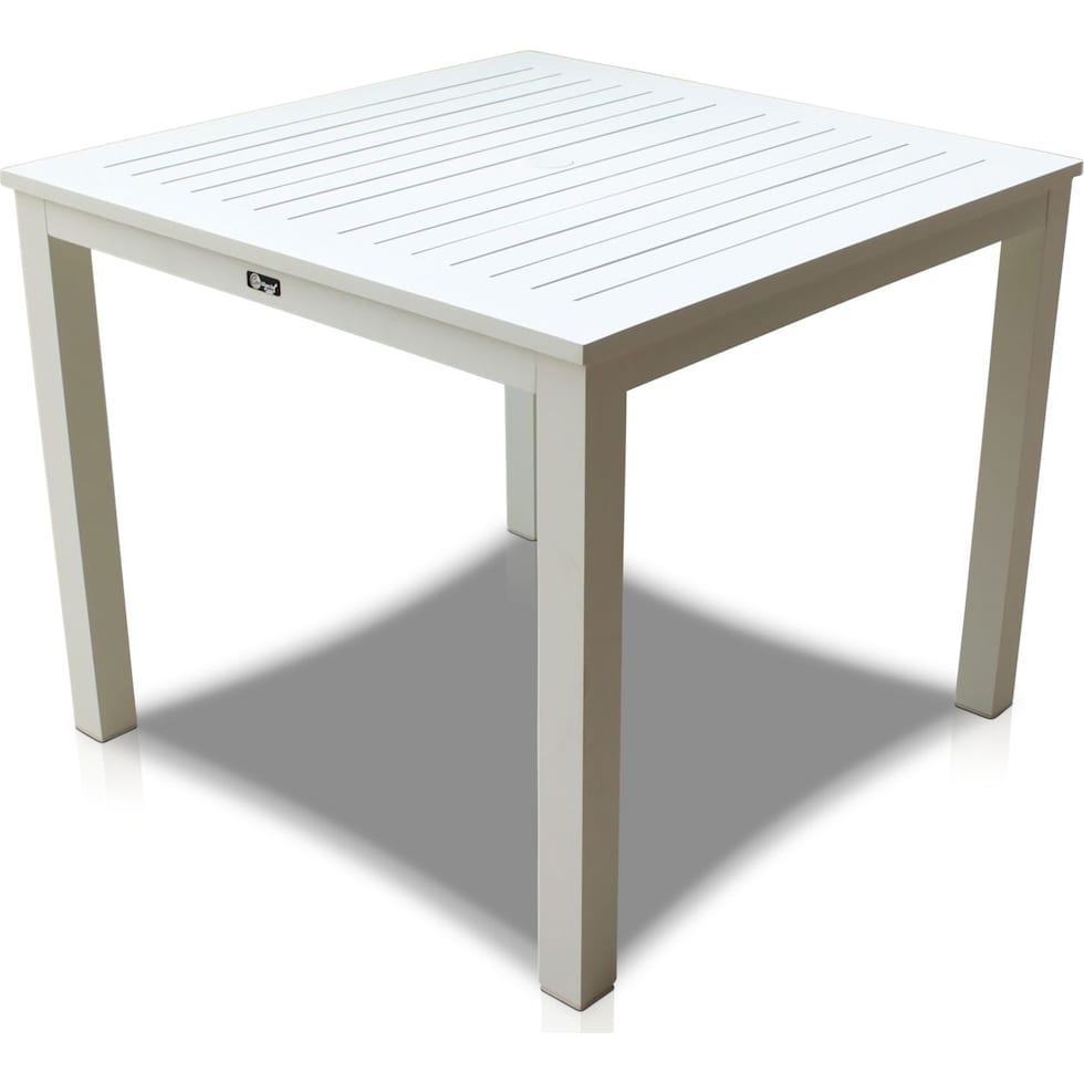 edgewater white outdoor dining table   