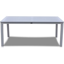edgewater white outdoor dining table   