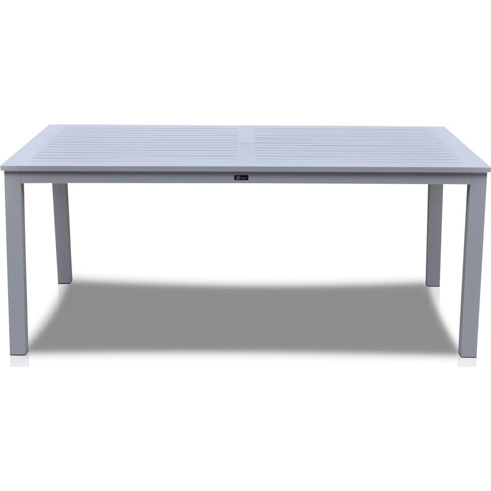 edgewater white outdoor dining table   