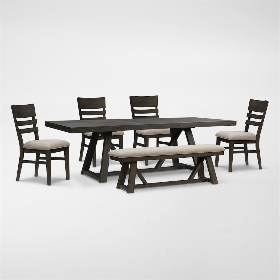 edison dark brown  pc dining room web   