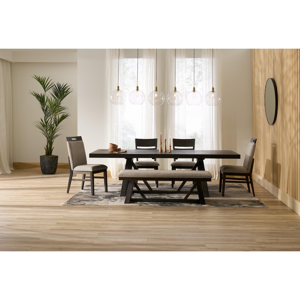 edison dark brown dining chair   