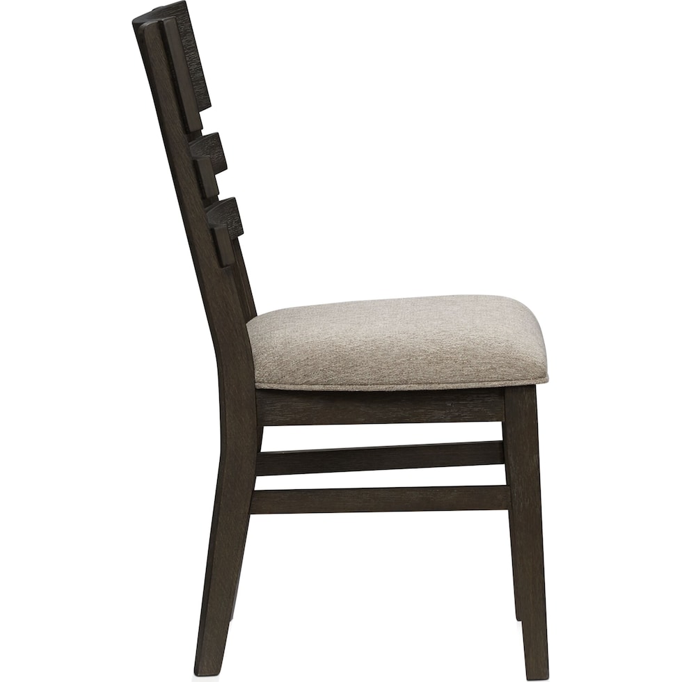 edison dark brown dining chair   