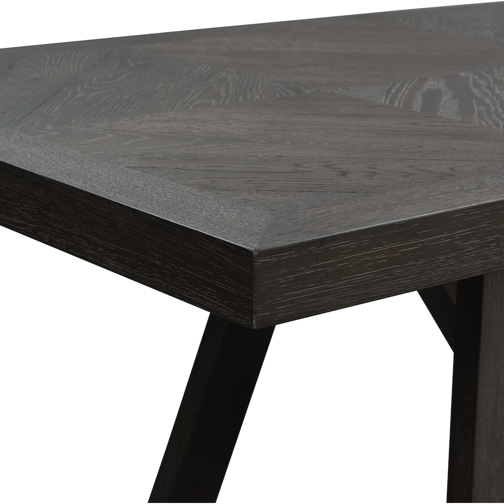 edison dark brown dining table   