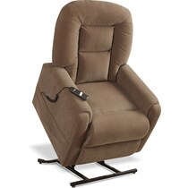 edmond dark brown power lift recliner   