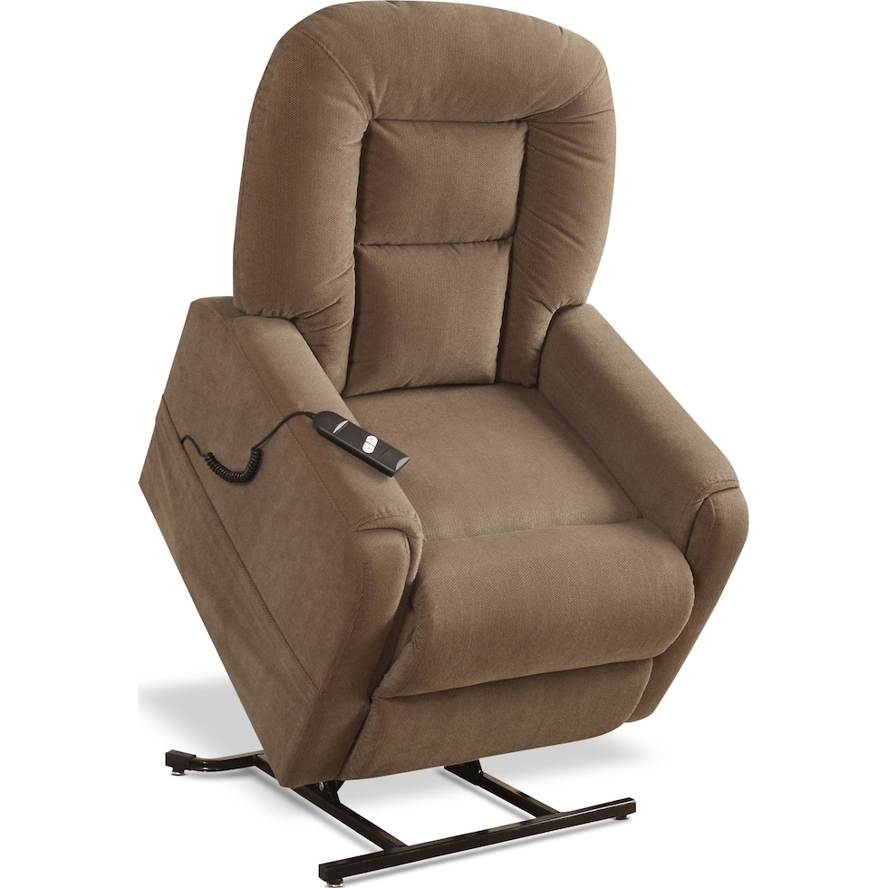 edmond dark brown power lift recliner   