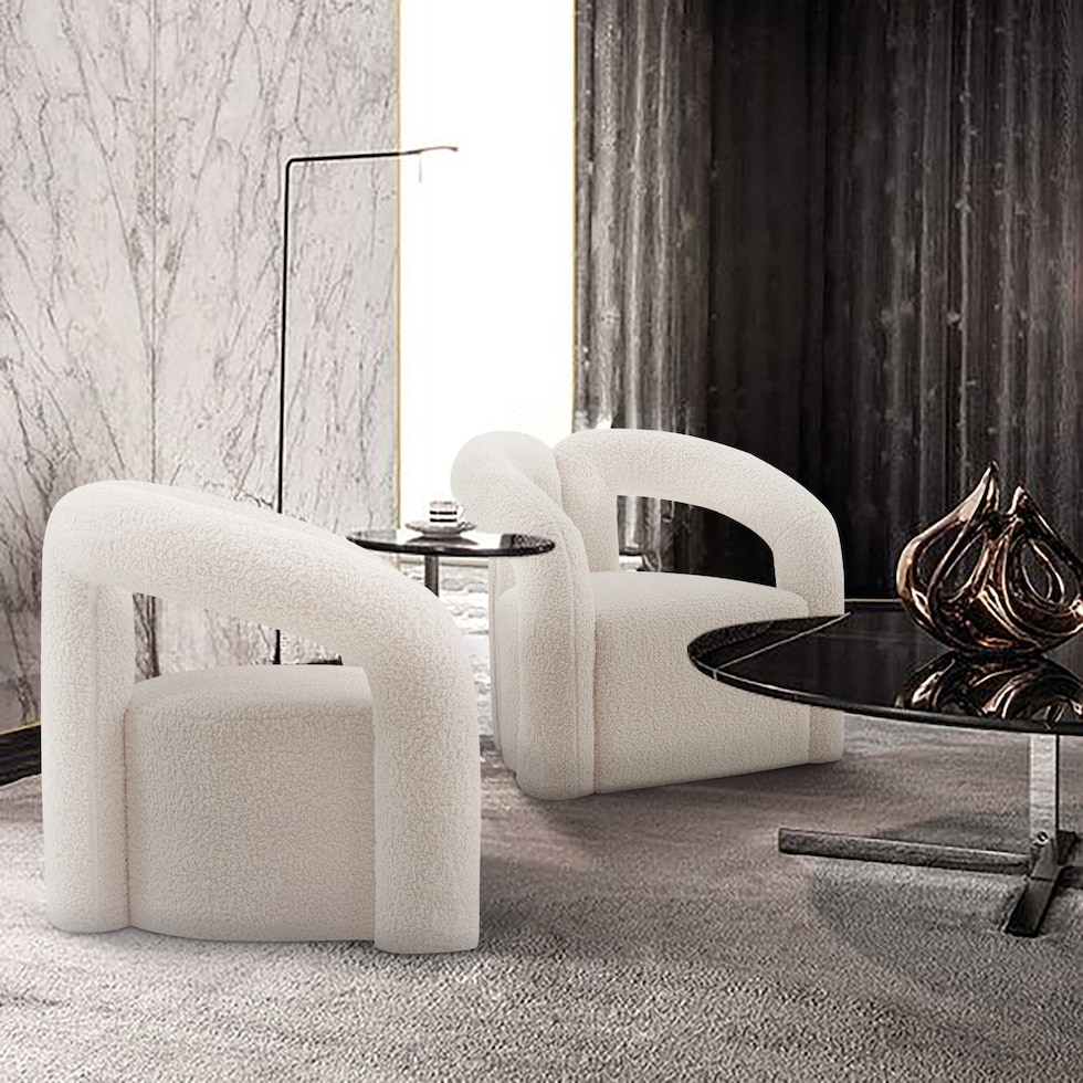 edmonda cream accent chair   
