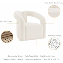 edmonda cream accent chair   
