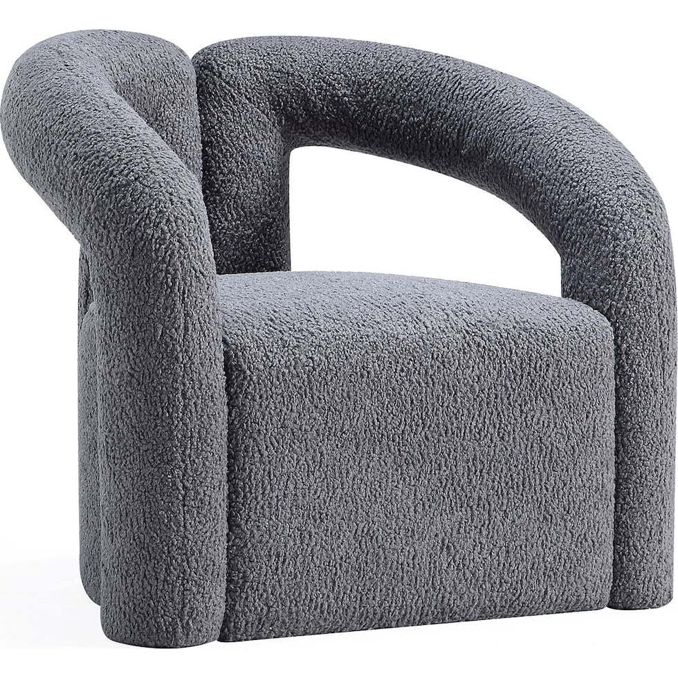 edmonda gray accent chair   