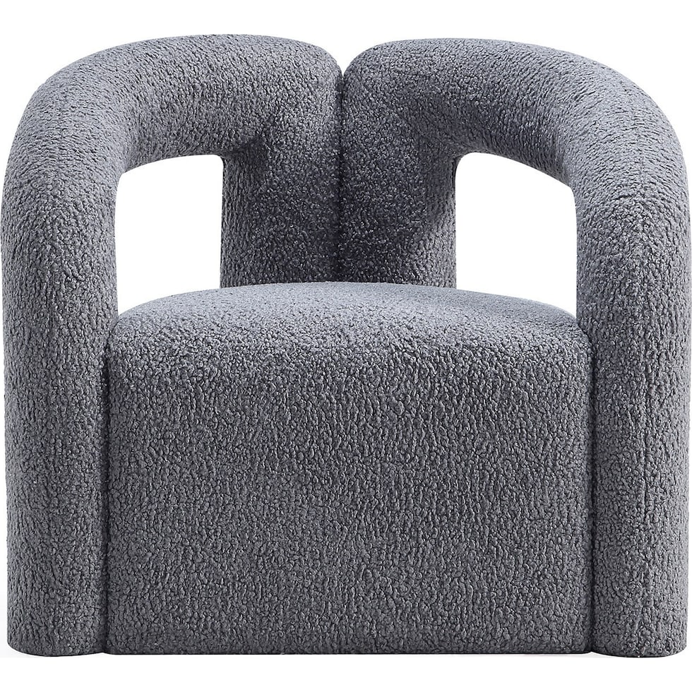 edmonda gray accent chair   