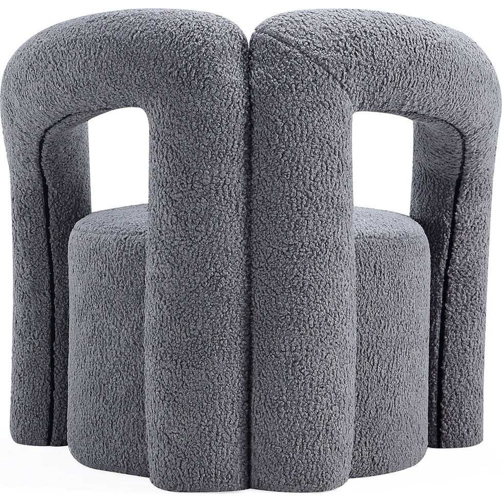 edmonda gray accent chair   